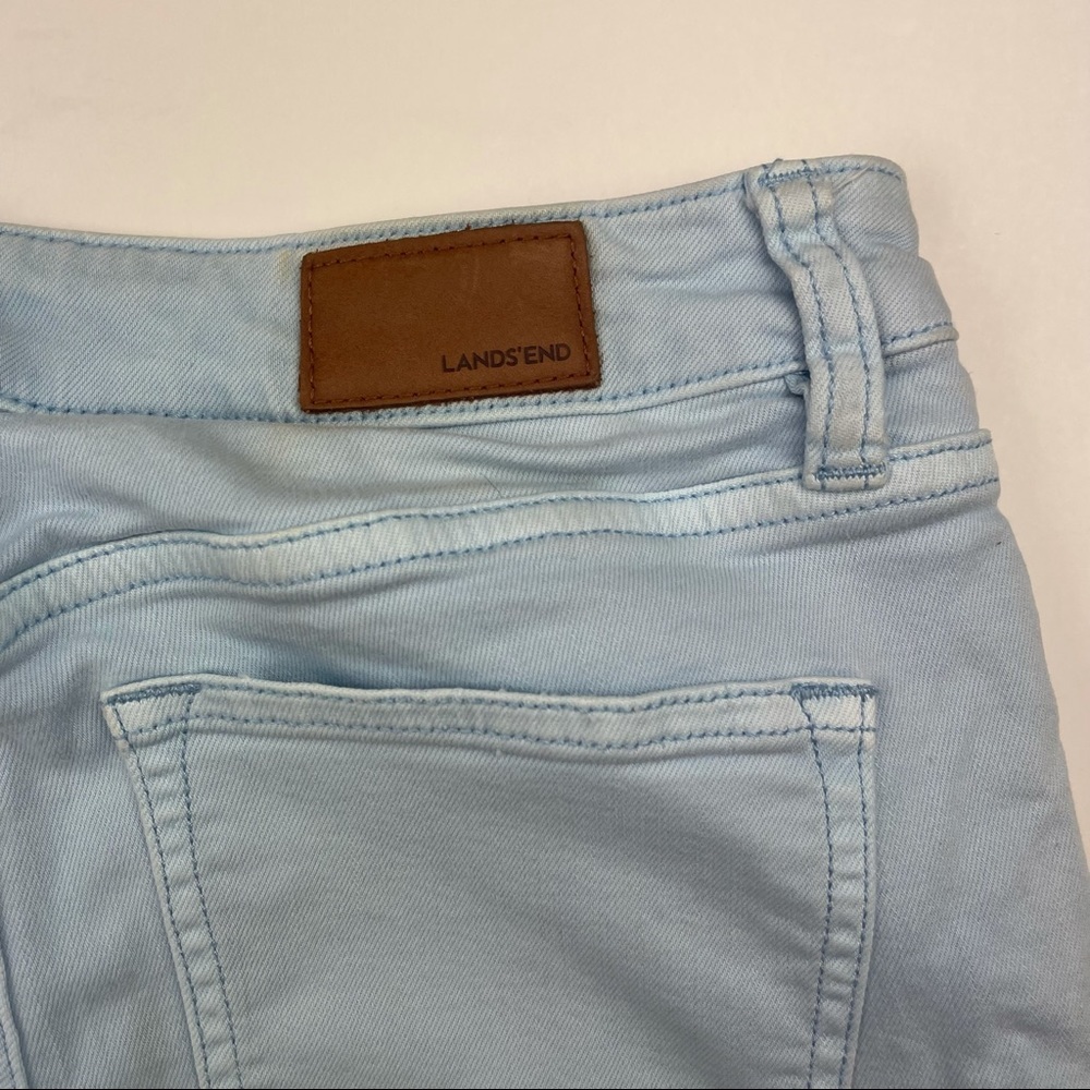Lands’ End Mid Rise Slim Ankle Jeans Light Wash - Picture 5 of 8